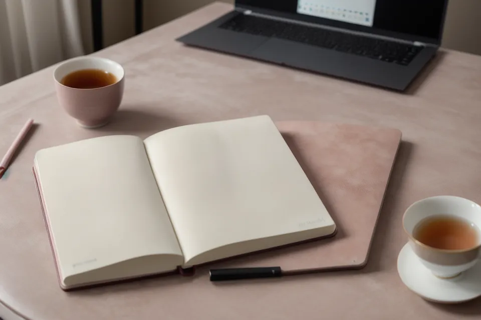 Mano escribiendo en un cuaderno el progreso semanal de comunicación asertiva en el trabajo