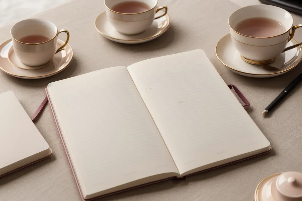 Manos apoyadas sobre un escritorio junto a un cuaderno abierto, antes de una llamada de comunicación digital